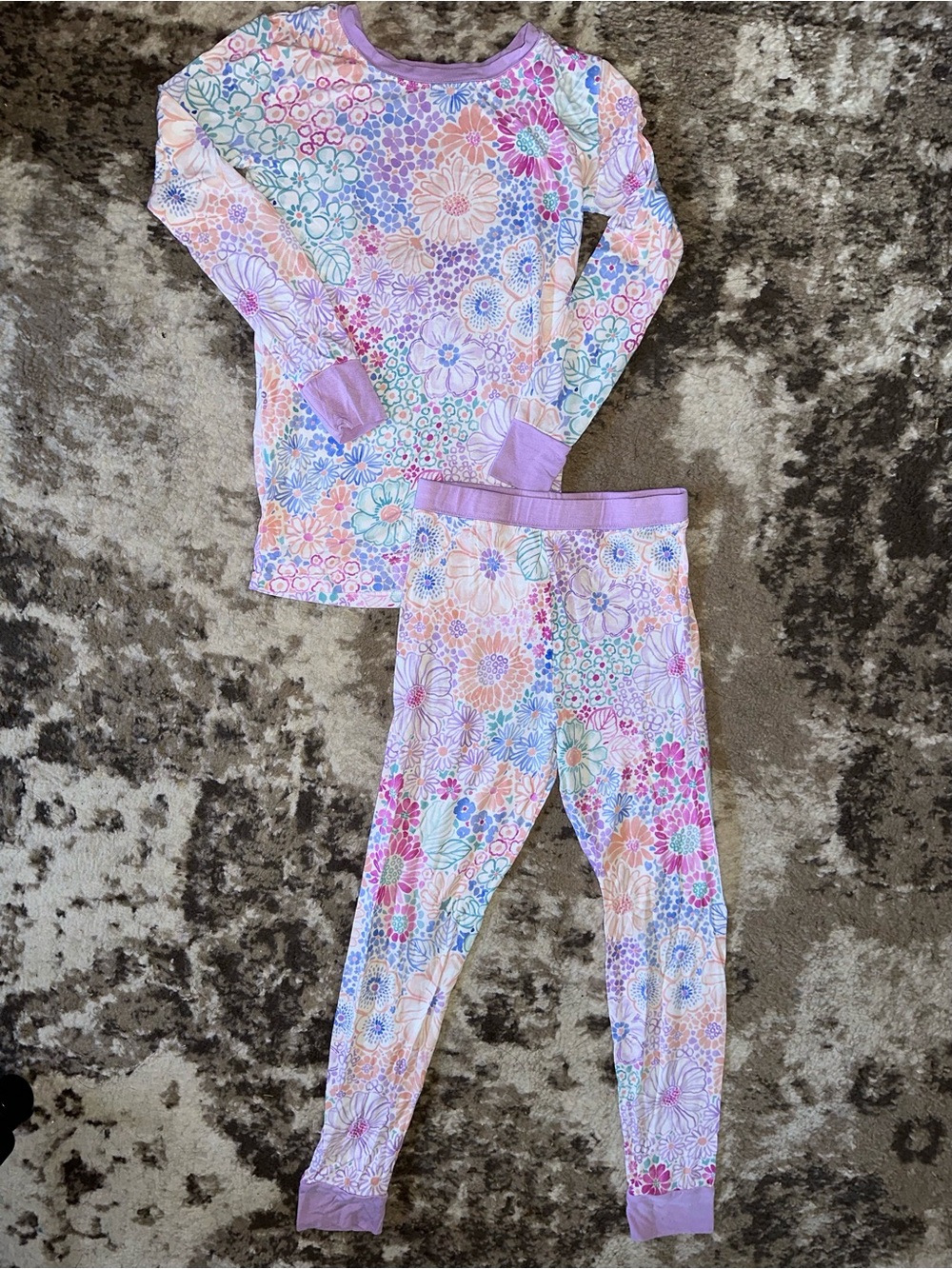 Little Sleepies doodle blooms Kids Pajama Set